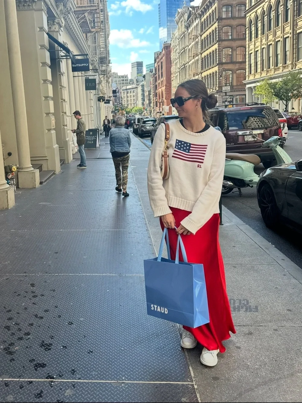 Women’s Ralph Lauren Polo off white cotton flag sweater - Picture 1 of 3